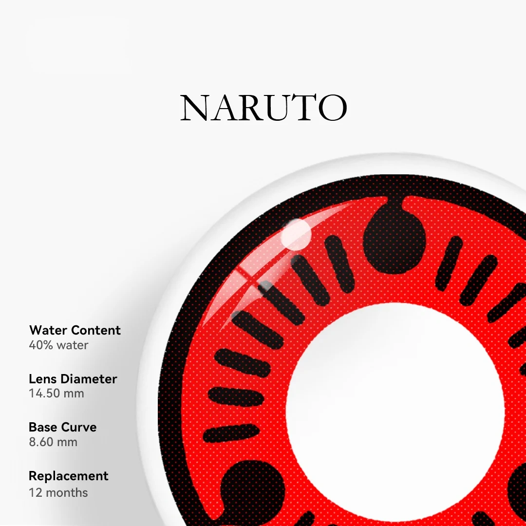 Uniieye Sharingan Naruto Itachi Halloween Cosplay Colored Contact Lenses | 1 Year