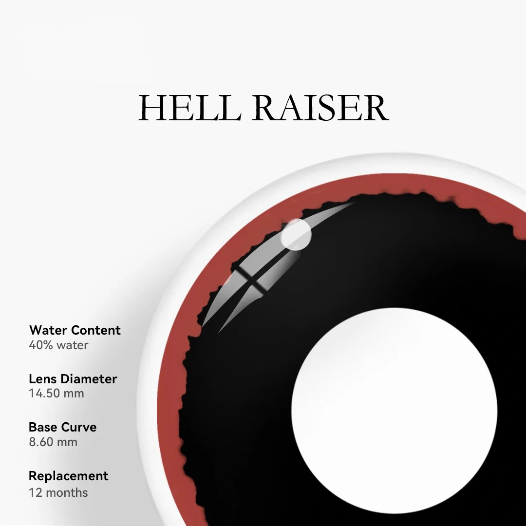 Uniieye Hell Raiser Halloween Cosplay Colored Contact Lenses | 1 Year
