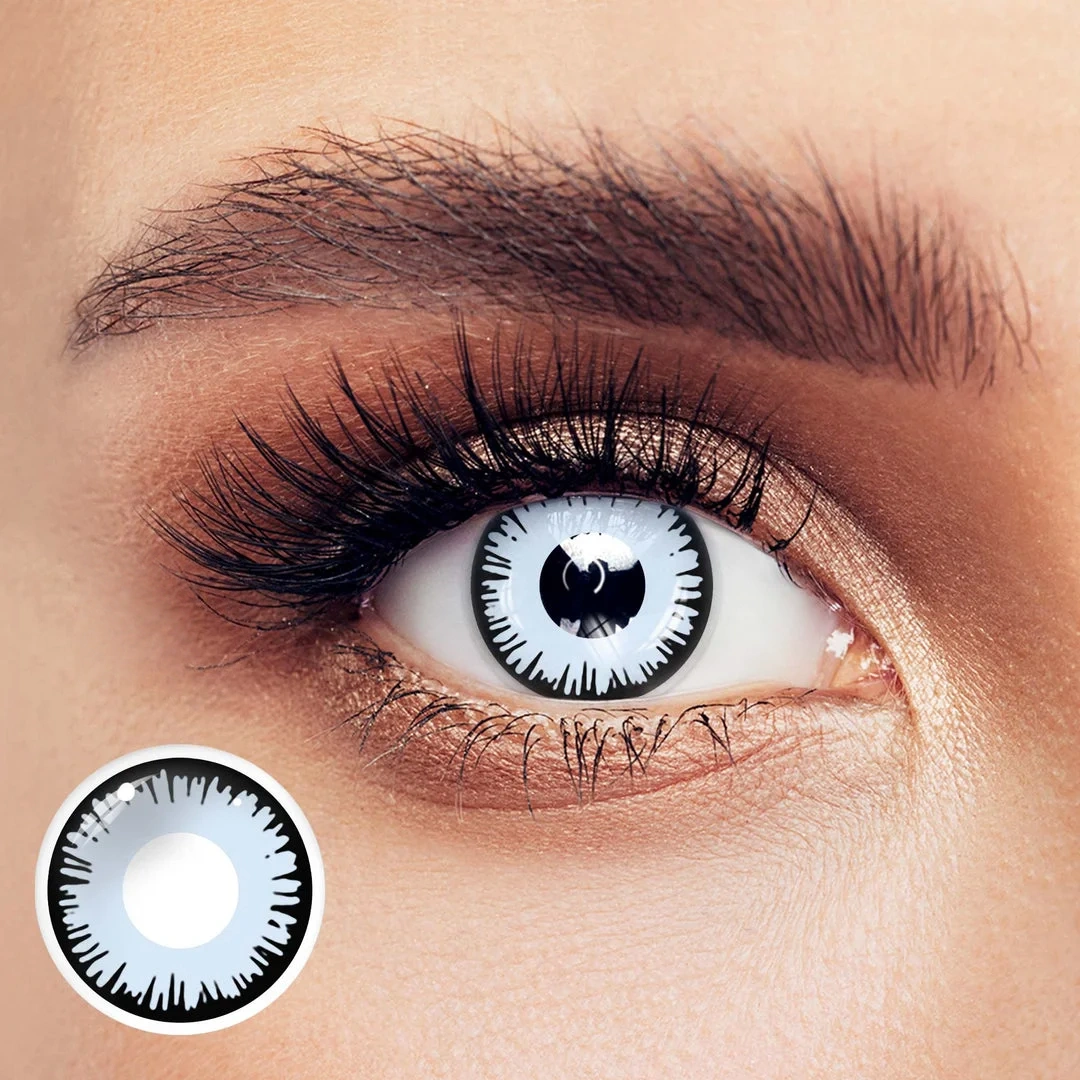 Uniieye Lunar Eclipse Blue Halloween Cosplay Colored Contact Lenses | 1 Year