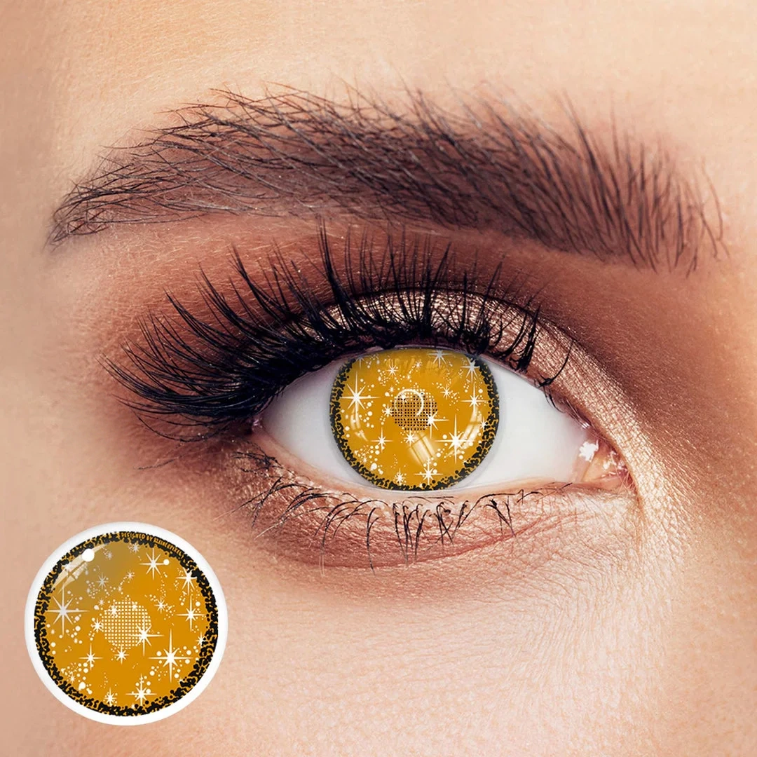 Uniieye Estrellas Orange Halloween Cosplay Colored Contact Lenses | 1 Year