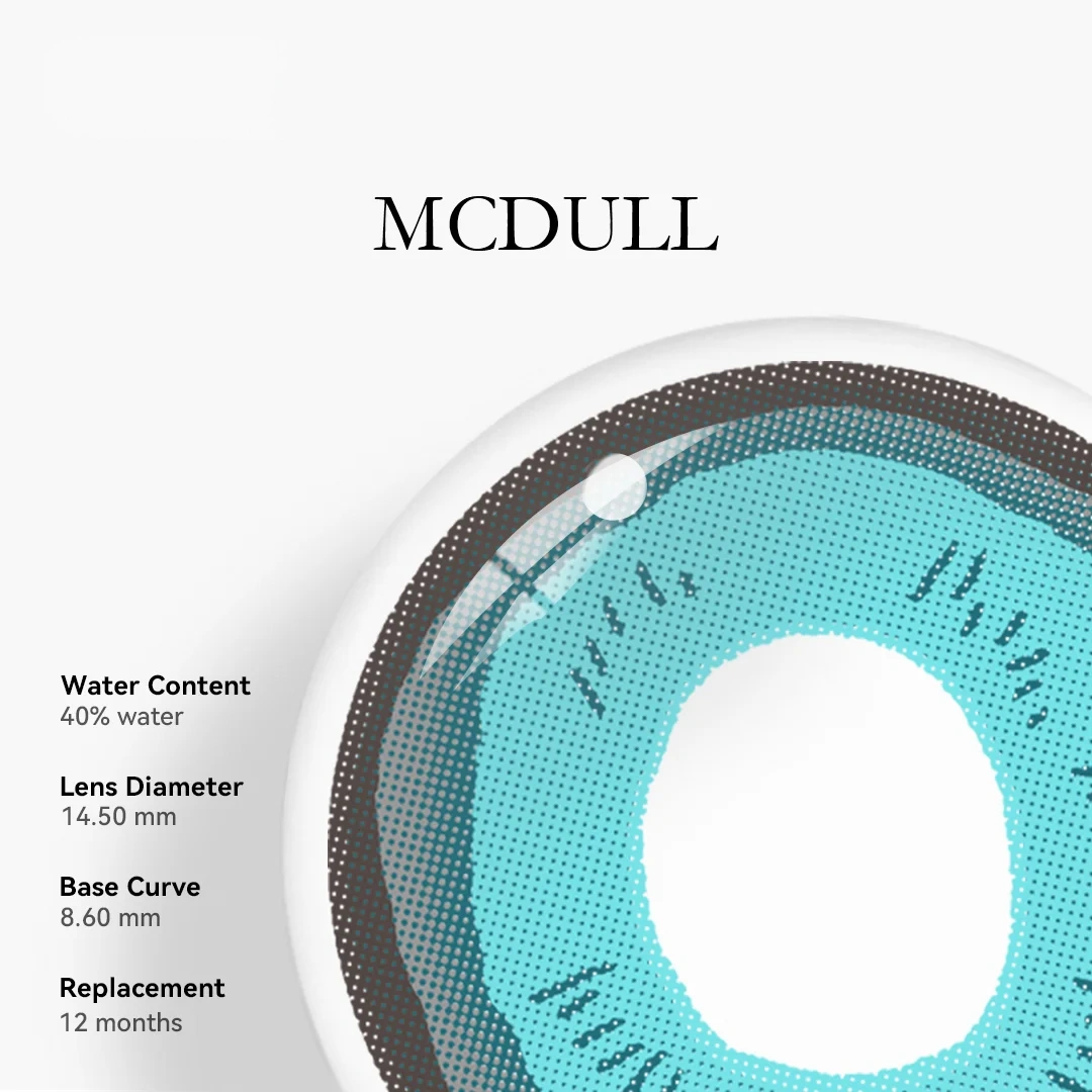 Uniieye Mcdull Blue Halloween Cosplay Colored Contact Lenses | 1 Year