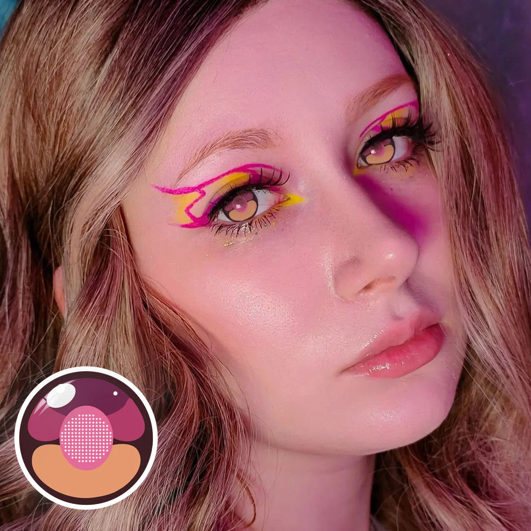 Uniieye Cherry Cat Halloween Cosplay Colored Contact Lenses | 1 Year