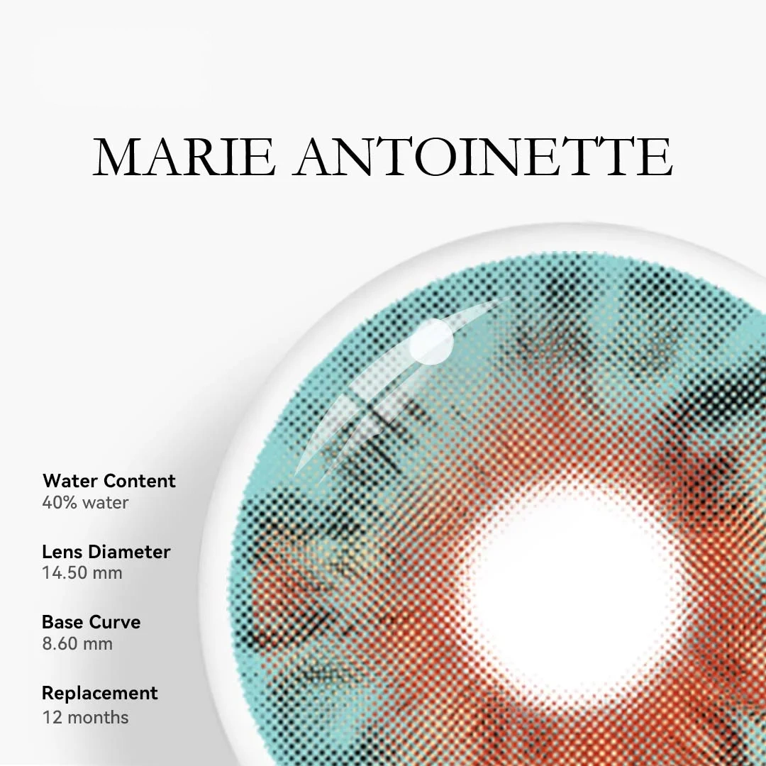 Uniieye Marie Antoinette Blue Halloween Cosplay Colored Contact Lenses | 1 Year