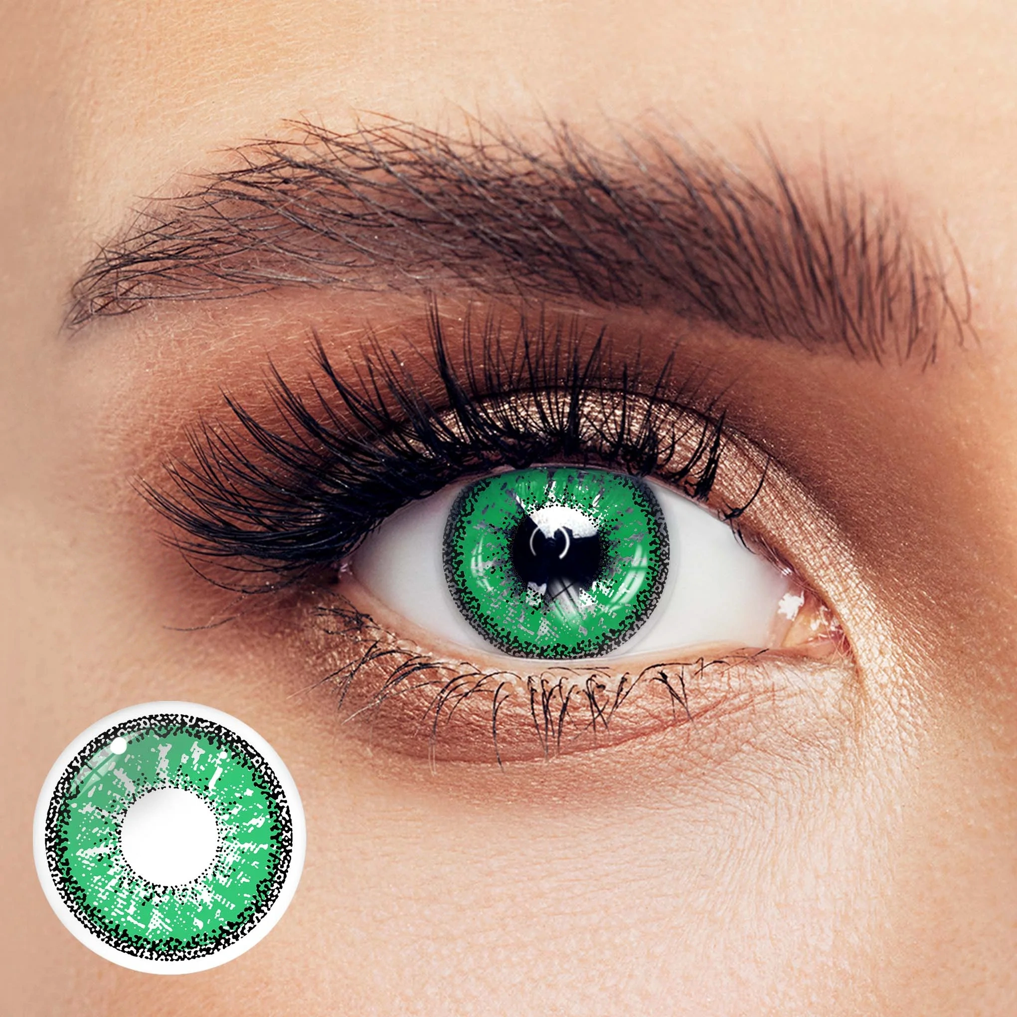 Uniieye Vika Snow Green Halloween Cosplay Colored Contact Lenses | 1 Year