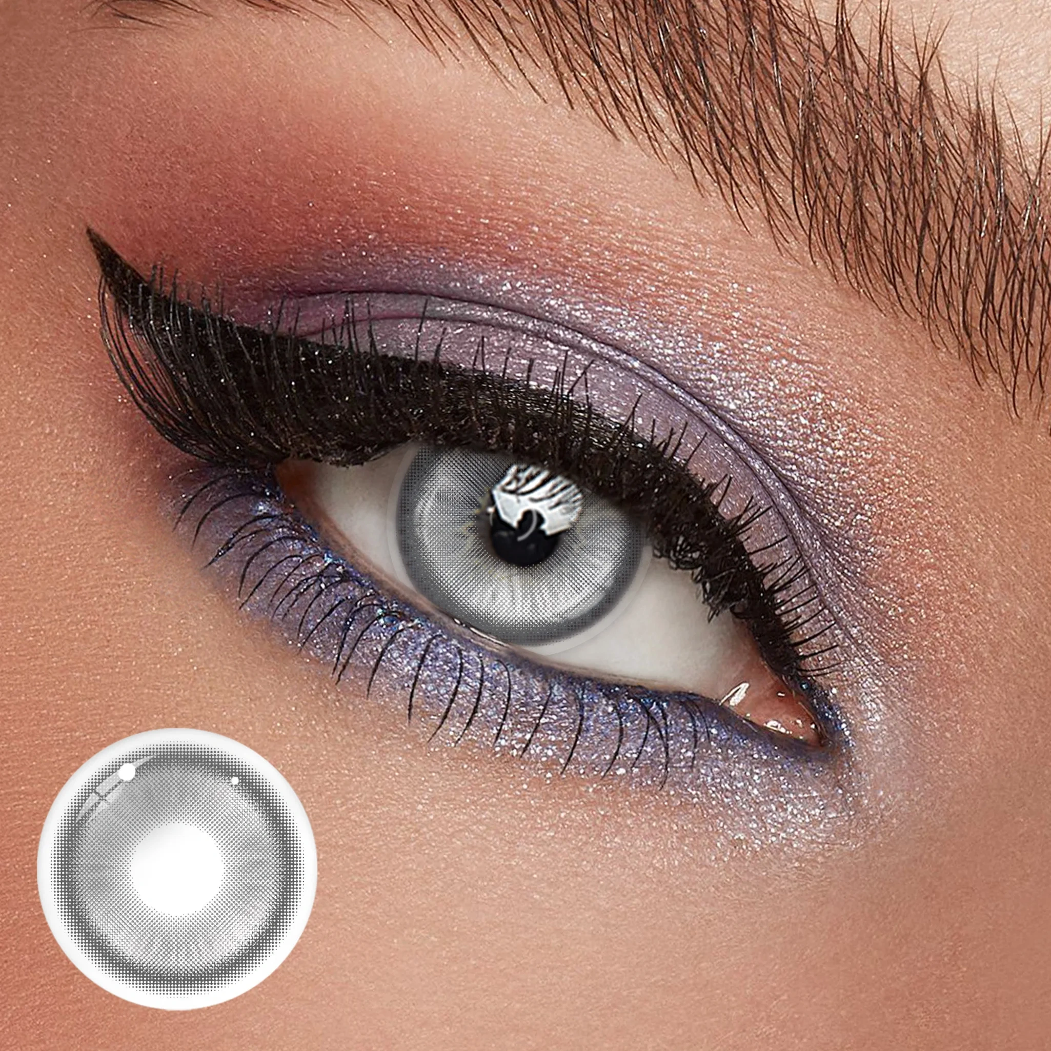 Uniieye Barbie Grey Prescription Colored Contact Lenses | 1 Year
