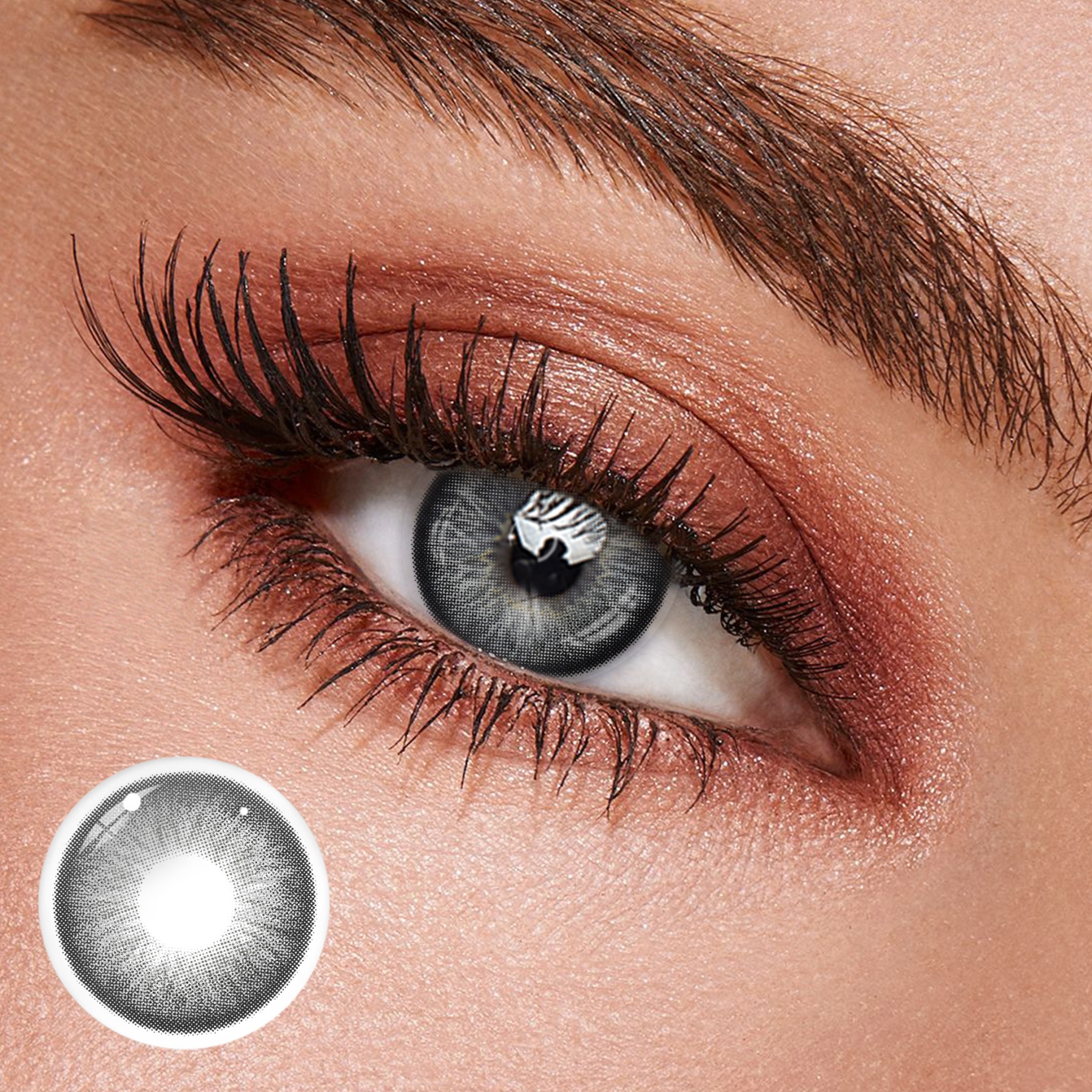 Uniieye Mist Storm Grey Colored Contact Lenses | 1 Year