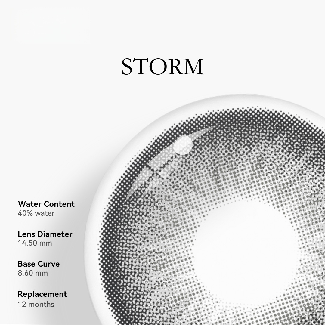 Uniieye Mist Storm Grey Colored Contact Lenses | 1 Year