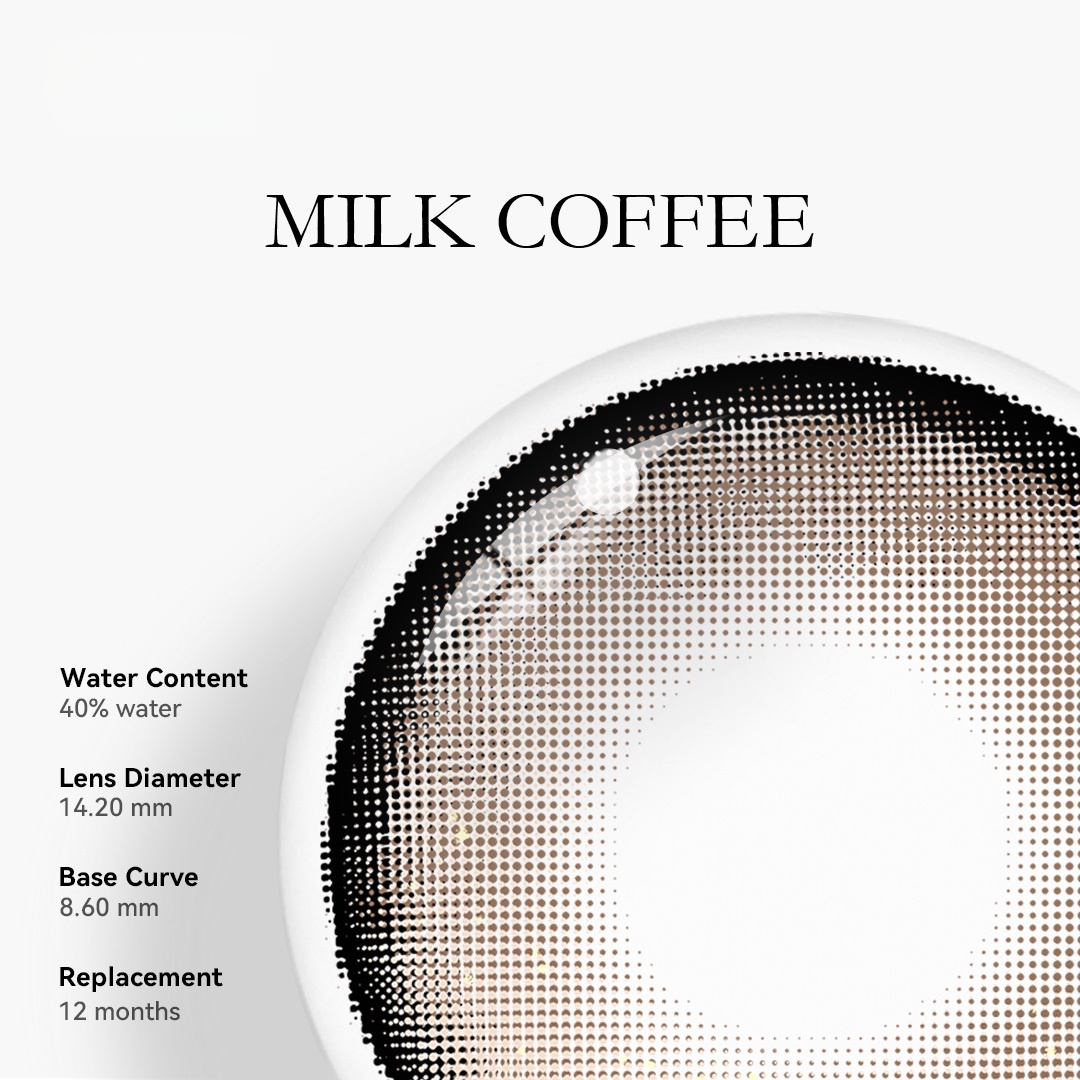 Uniieye Milk Coffee Colored Contact Lenses | 1 Year