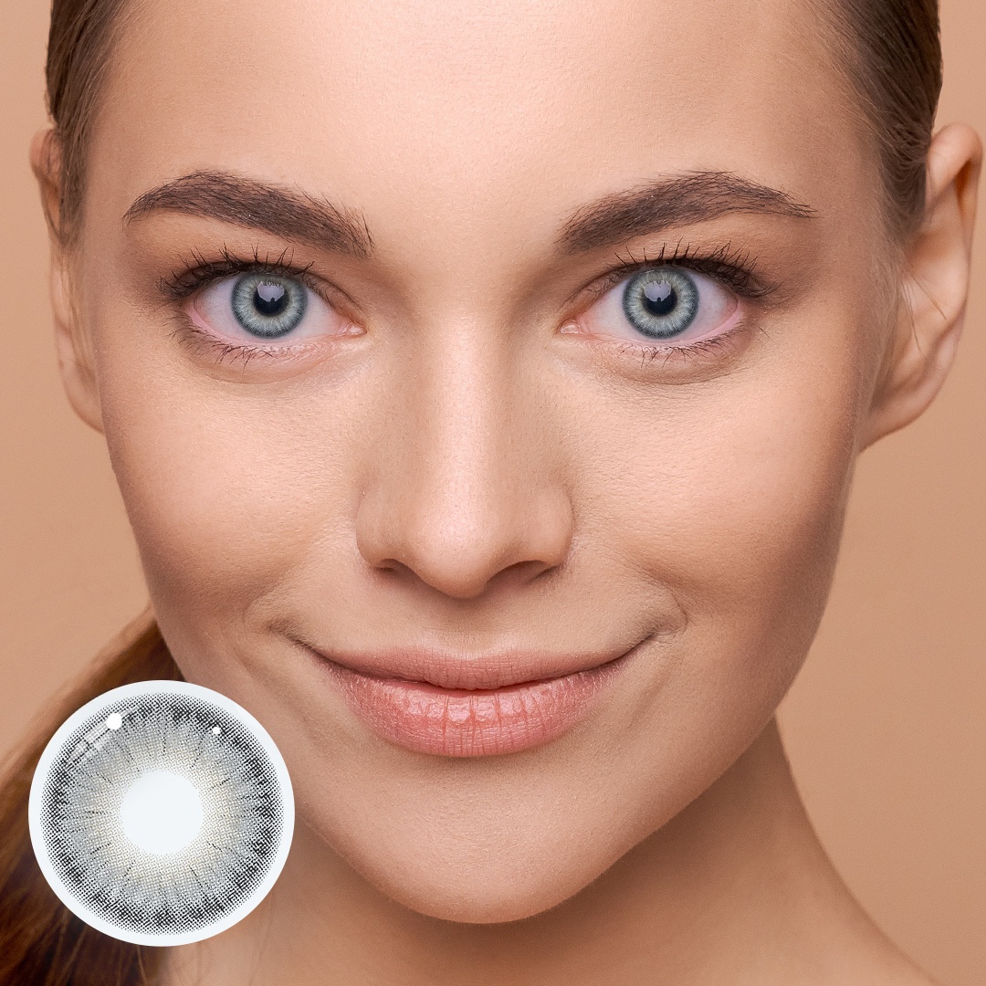 Uniieye Brooklyn Grey  Colored Contact Lenses | 1 Year