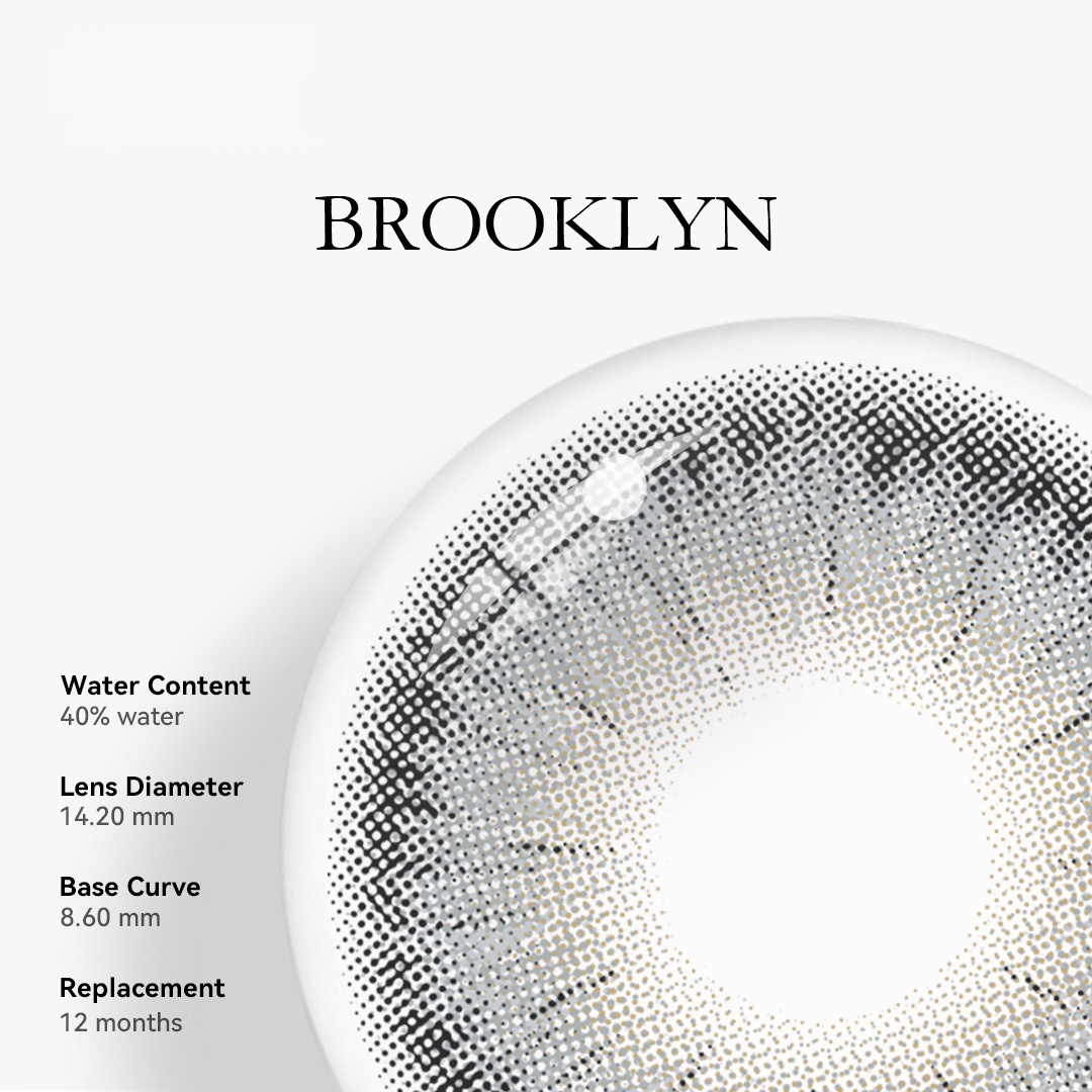 Uniieye Brooklyn Grey  Colored Contact Lenses | 1 Year
