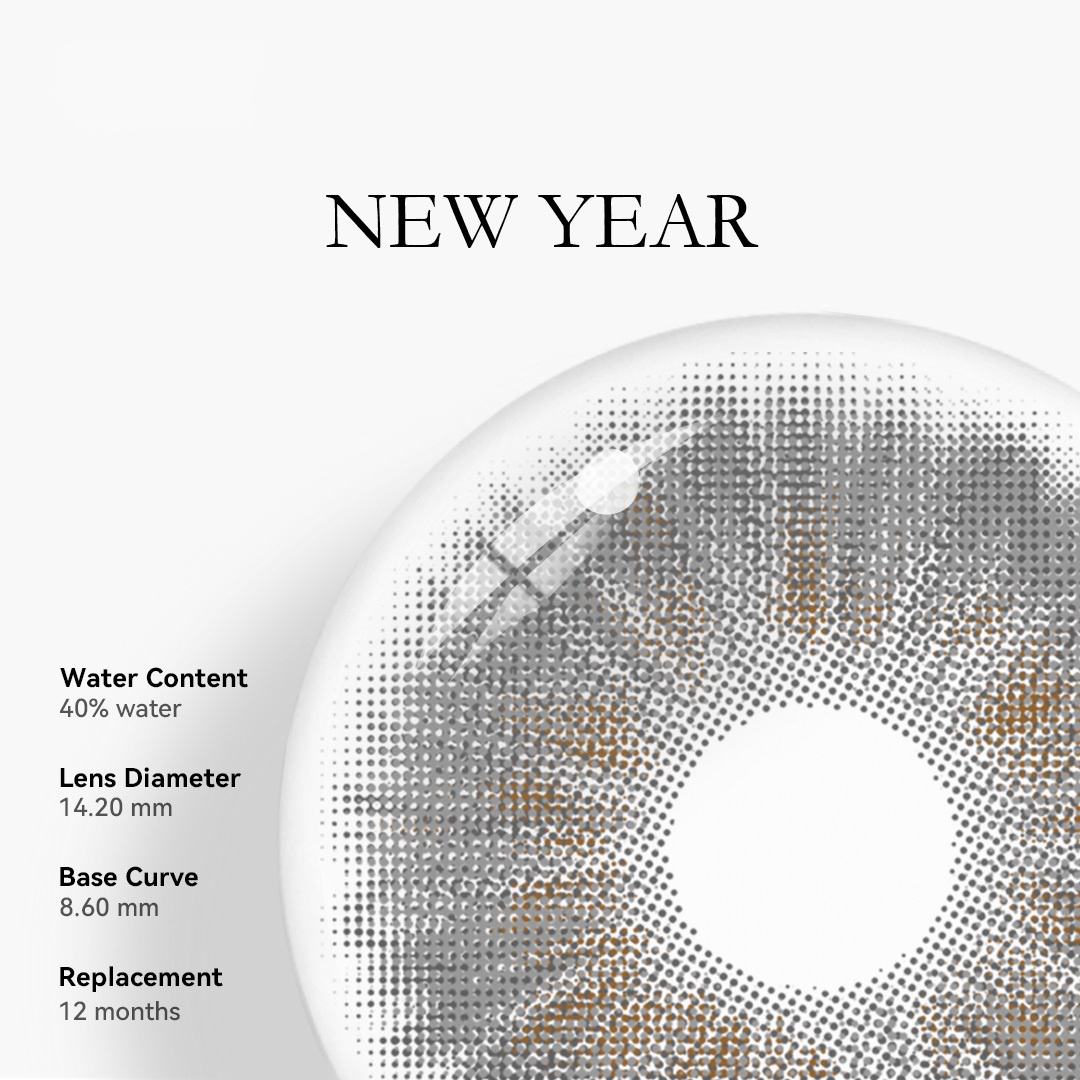 Uniieye New York Grey Colored Contact Lenses | 1 Year