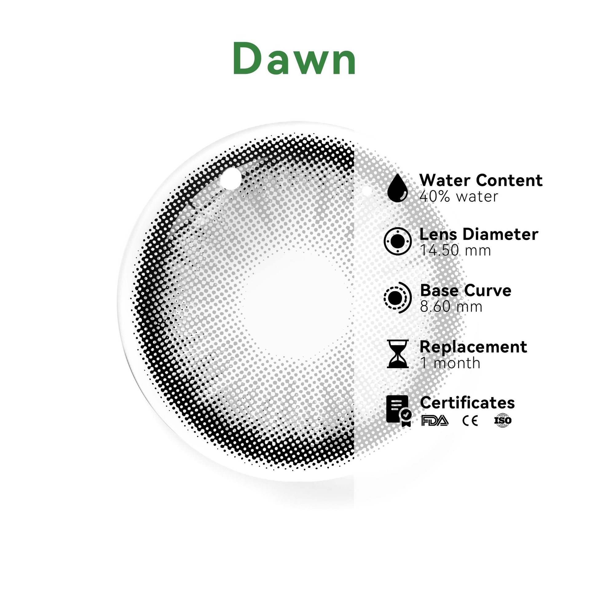 Dawn Gray Colored Contact Lenses