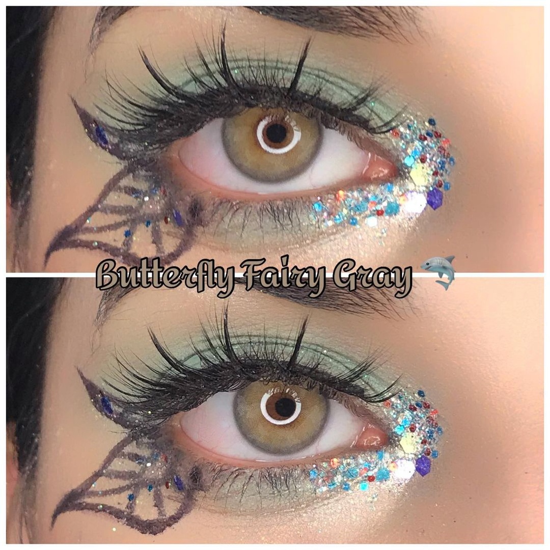 Uniieye Butterfly Fairy Gray Colored Contact Lenses | 1 Year