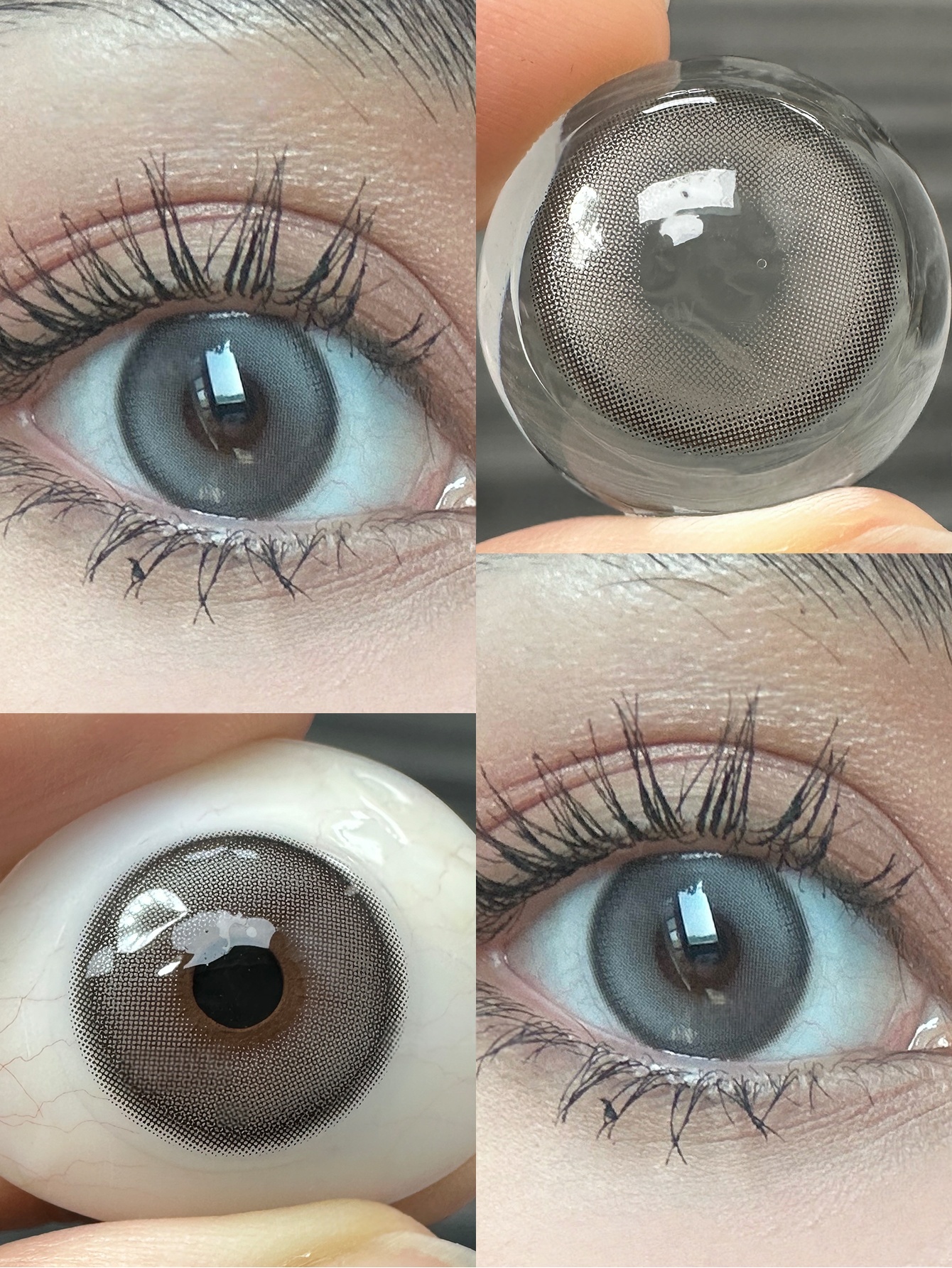 Uniieye Bejeweled Grey Colored Contact Lenses | 1 Year