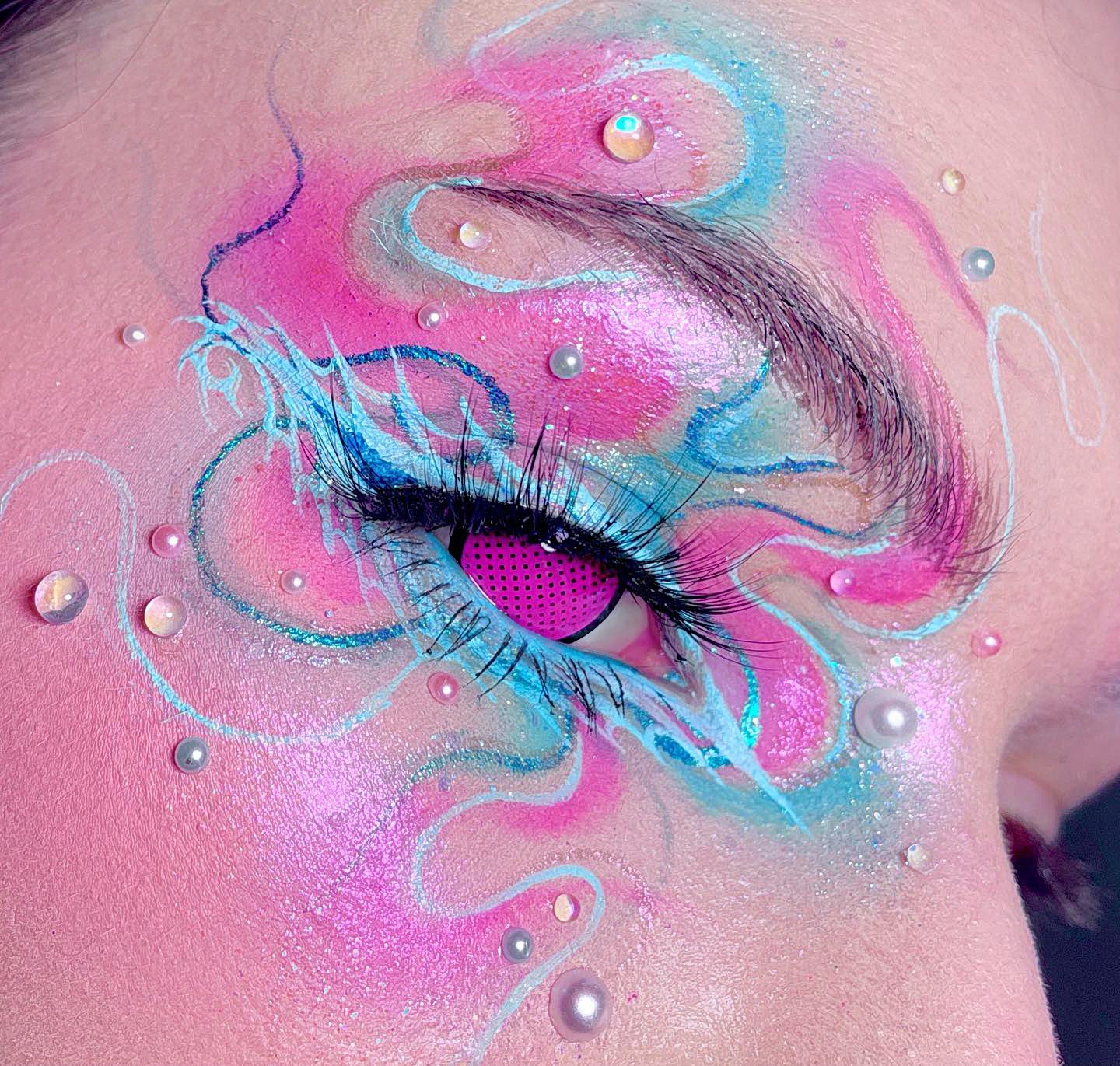 Uniieye Rose mesh Halloween Cosplay Colored Contact Lenses | 1 Year