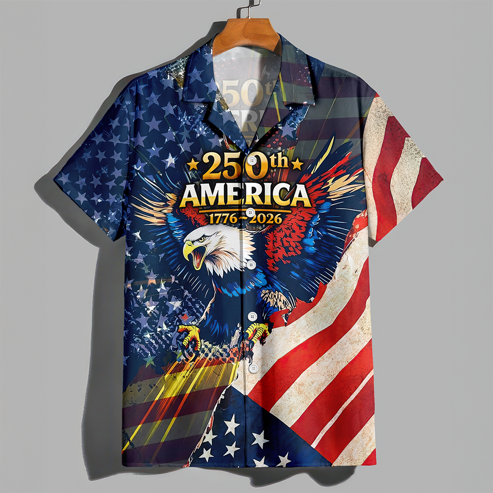Patriotic 250th America 1776-2026 Eagle Hawaii Shirt-America250