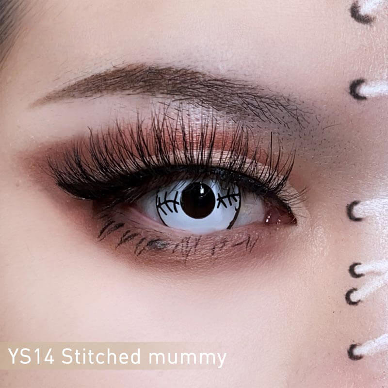 Stitched Mummy White Cosplay Contact Lenses