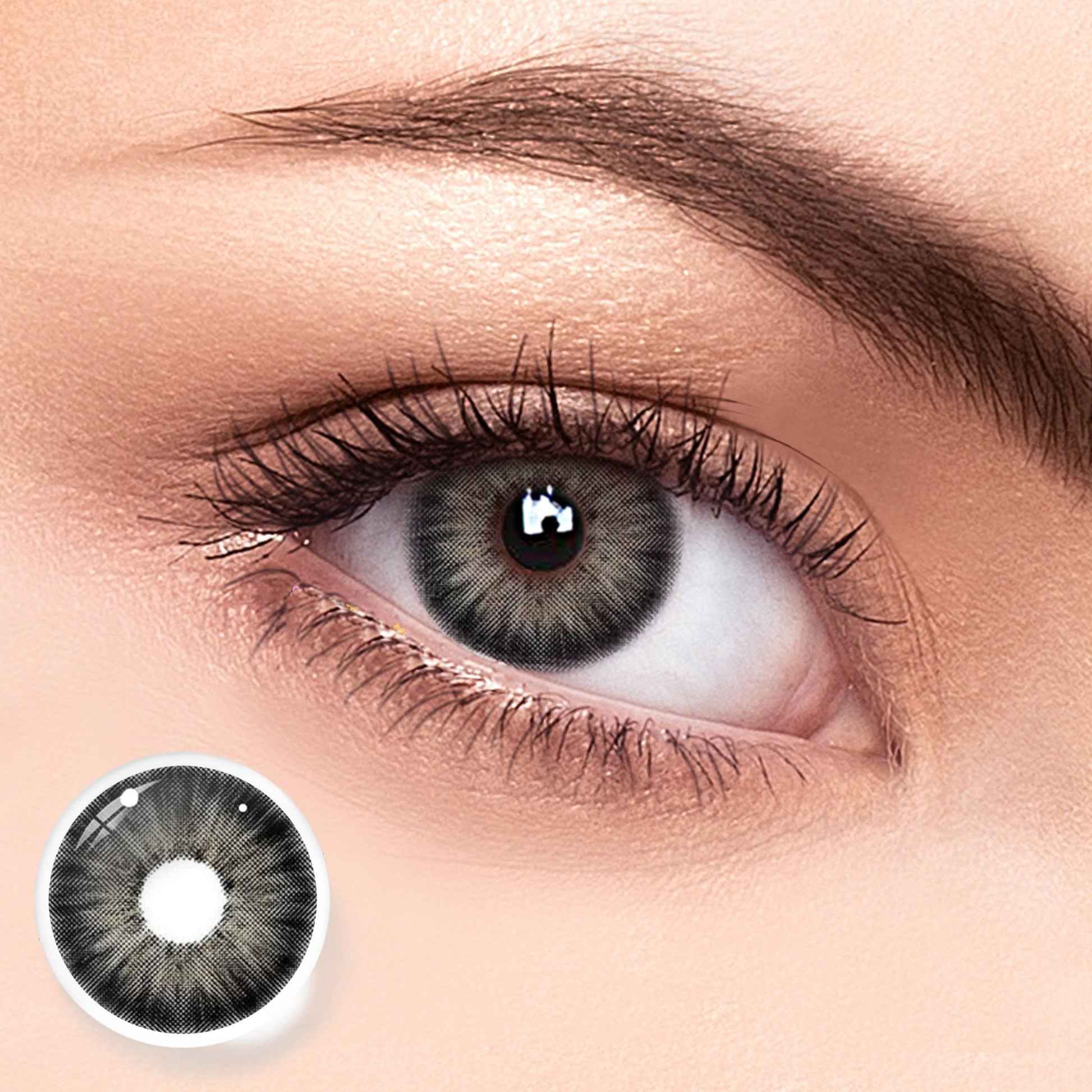 UNIIEYE Magnificent Devil's Triangle Black Yearly Colored Contacts