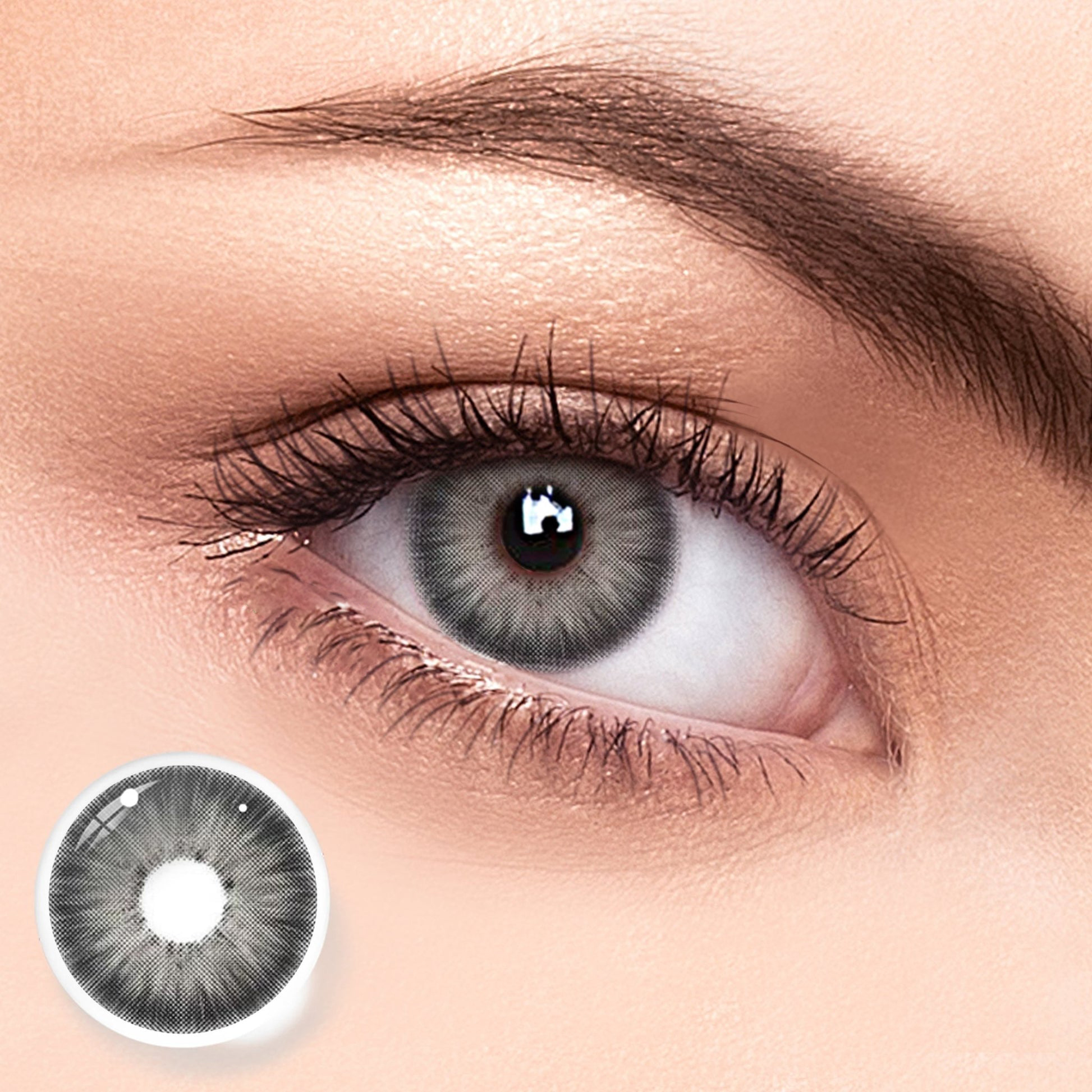 UNIIEYE Magnificent Icy Volcano Gray Yearly Colored Contacts