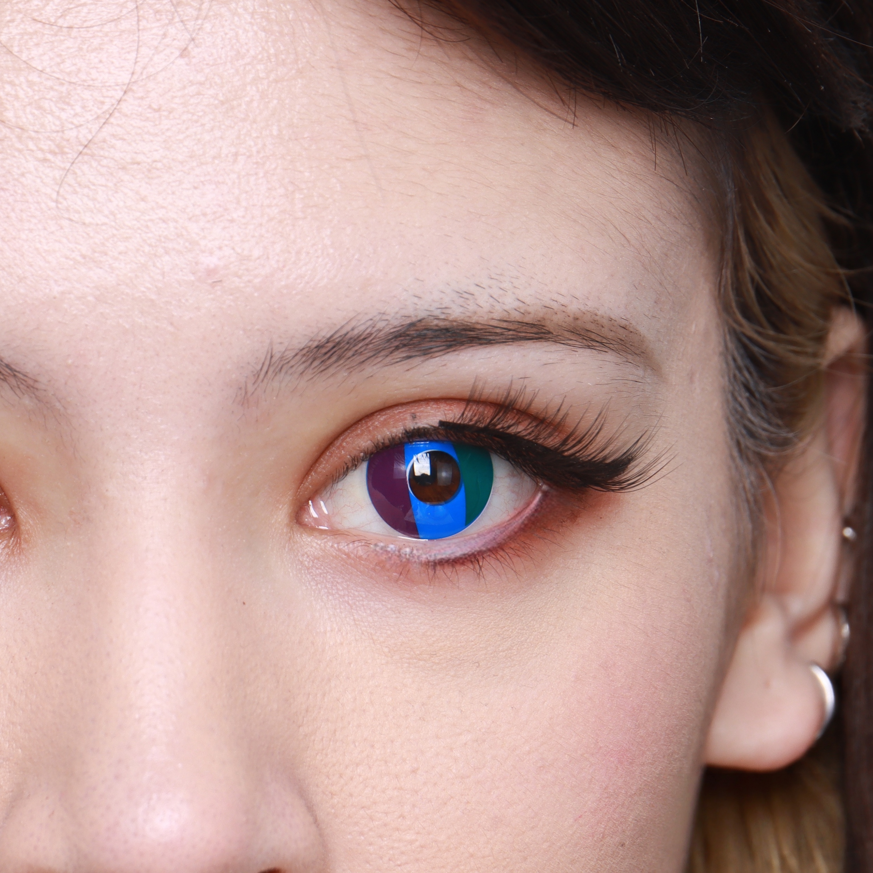 Uniieye Pride Blue Halloween Cosplay Colored Contact Lenses | 1 Year