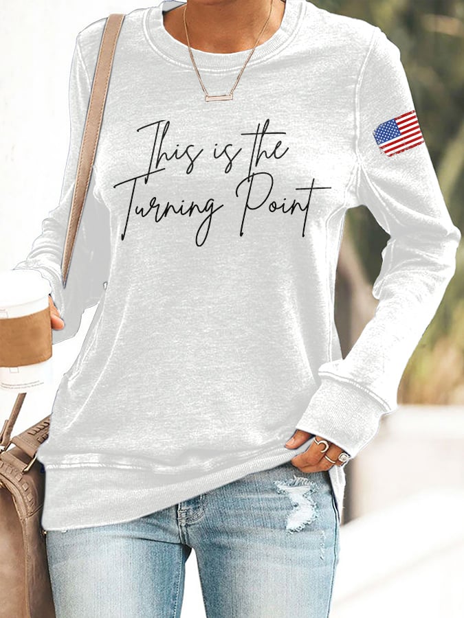 Retro This Is  Print Sweatshirt-America250