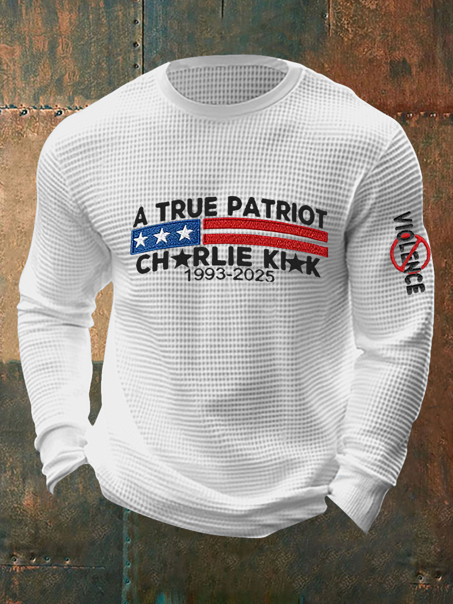 Men's Freedom Is Not Free R.I.P C.K  Waffle Long Sleeve T-Shirt-America250
