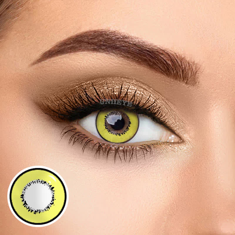 Uniieye Elements Yellow Prescription Cosplay Colored Contact Lenses-UNIIEYE