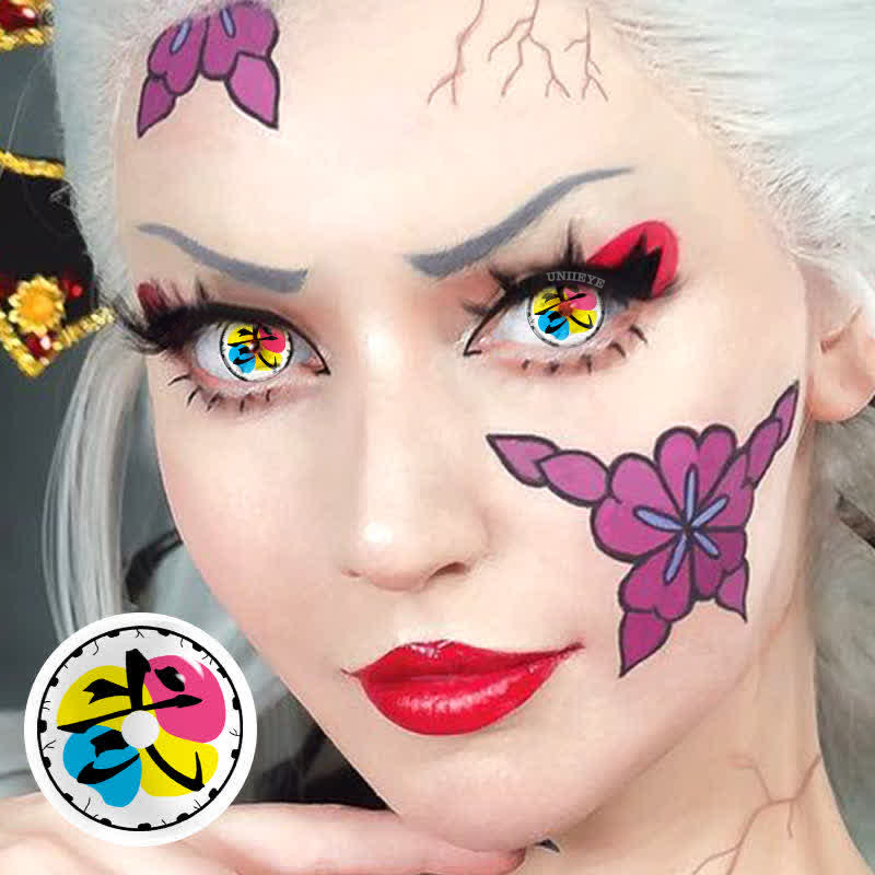 Uniieye Blind Douma Prescription Cosplay Colored Contact Lenses-UNIIEYE
