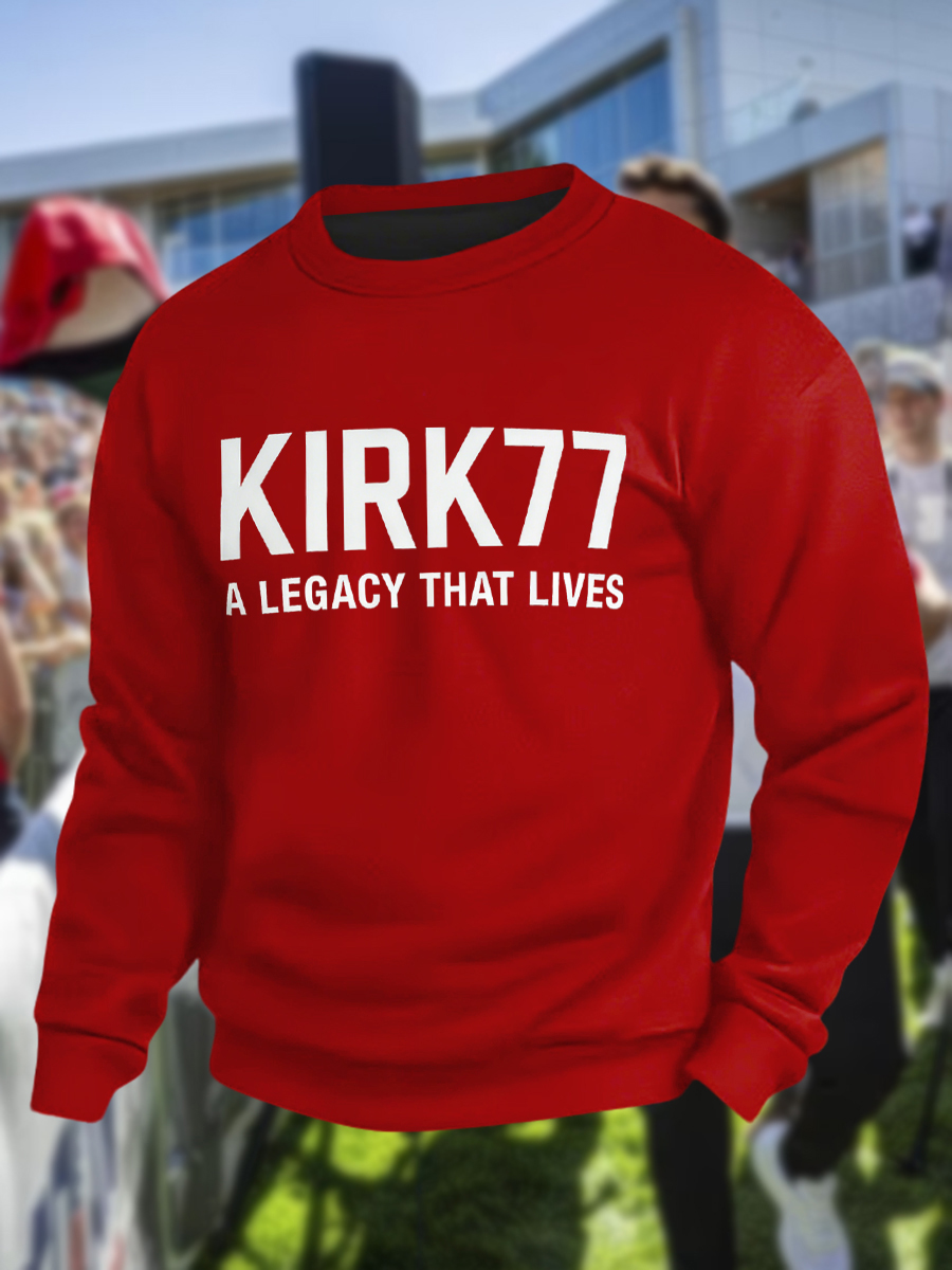 Men's Kirk77 A Legacy That Lives Crew Neck Sweatshirt-America250