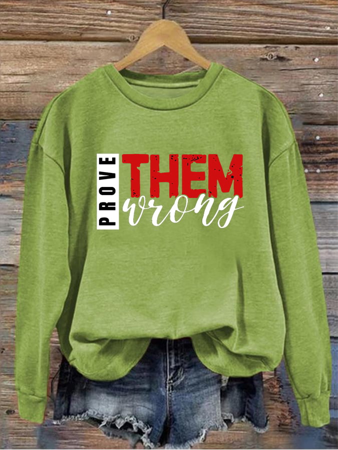 Women'S Casual Letter Print Long-Sleeved Sweatshirt-America250