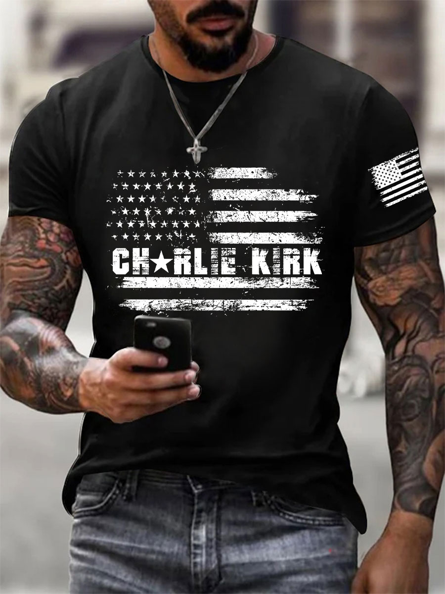 Men's A True Patriot Printed Casual T-Shirt-America250