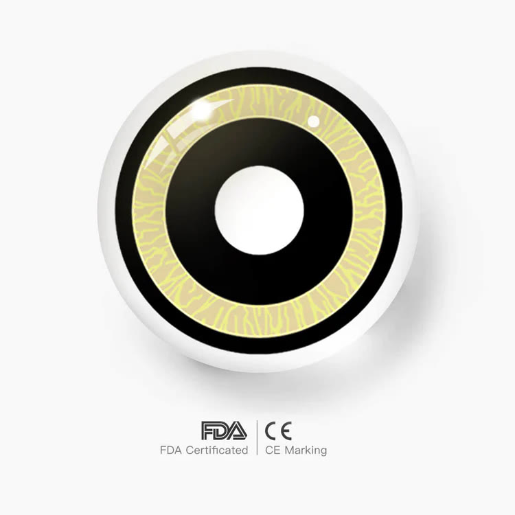 Uniieye Nebulos Yellow Cosplay Colored Contact Lenses-UNIIEYE