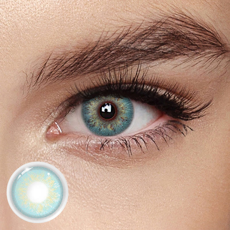 Uniieye Russian Girl Blue Prescription Colored Contact Lenses-UNIIEYE
