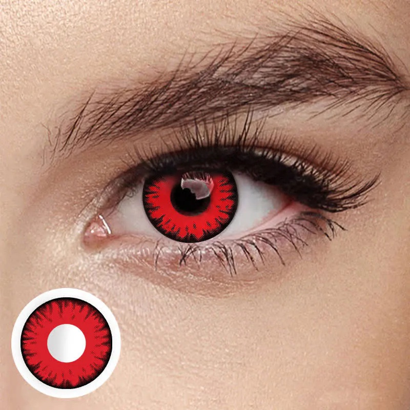 Uniieye Miracle Times Red Prescription Cosplay Colored Contact Lenses