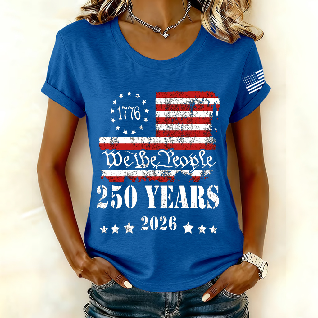 Women's US 250th Anniversary Art Print Short-Sleeve T-Shirt-America250