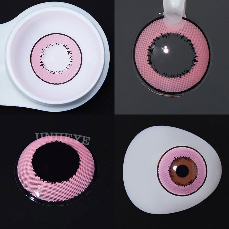 Uniieye Elements Pink Prescription Cosplay Colored Contact Lenses-UNIIEYE