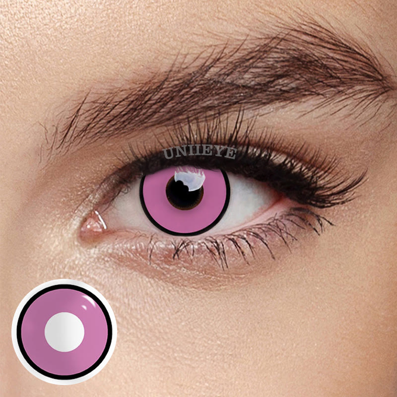 Uniieye Minecraft Pink Prescription Cosplay Colored Contact Lenses-UNIIEYE