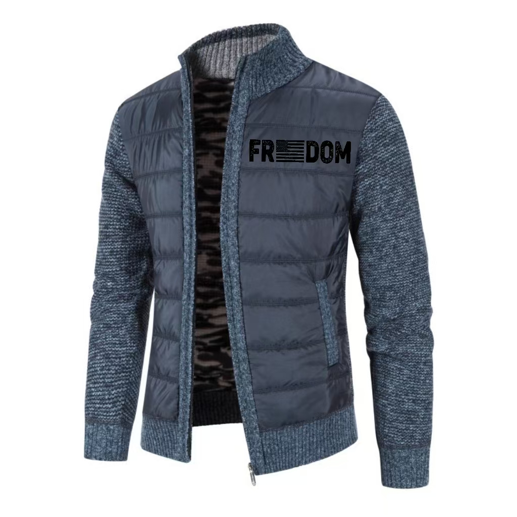 Men's Freedom Knit-Sleeve Hybrid Puffer Jacket-America250