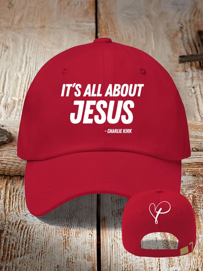 Retro It's All About Jesus Print Baseball Cap-America250
