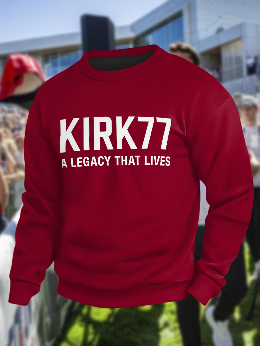 Men's Kirk77 A Legacy That Lives Crew Neck Sweatshirt-America250
