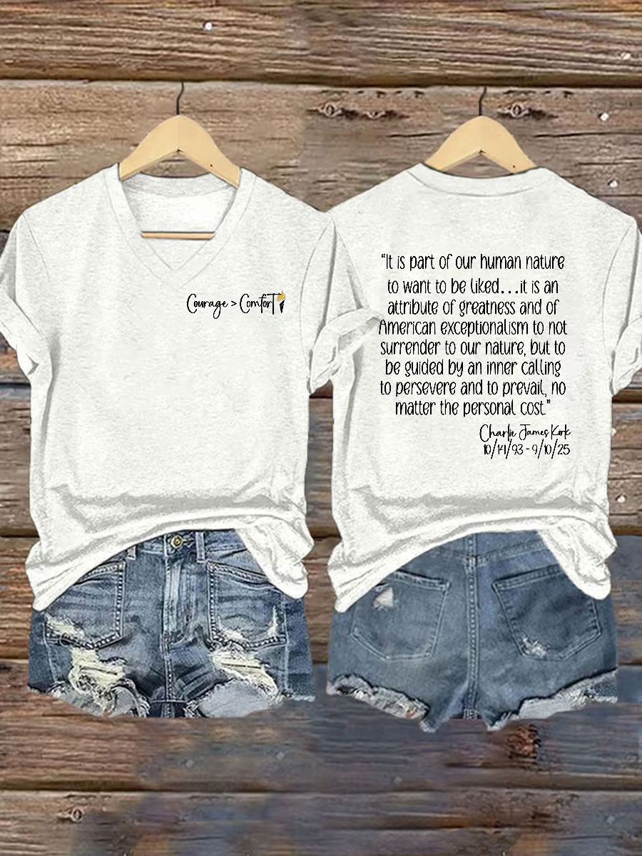 Women's C.K Iron On Short Sleeve T-Shirt-America250