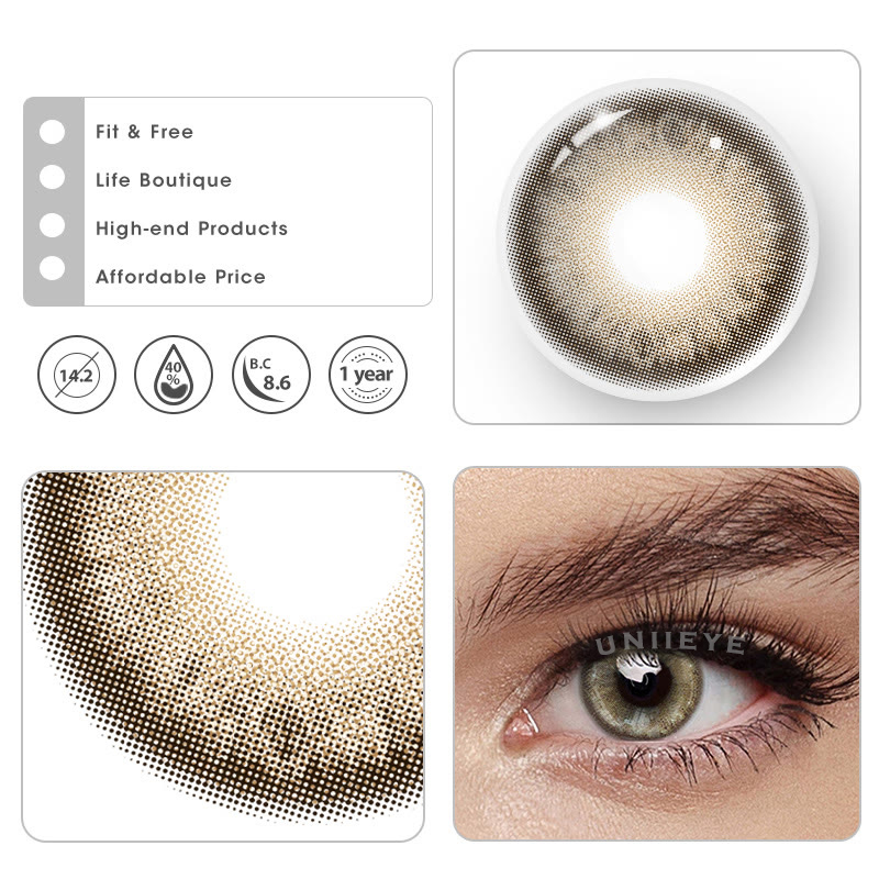 Uniieye Nebula Brown Colored Contact Lenses