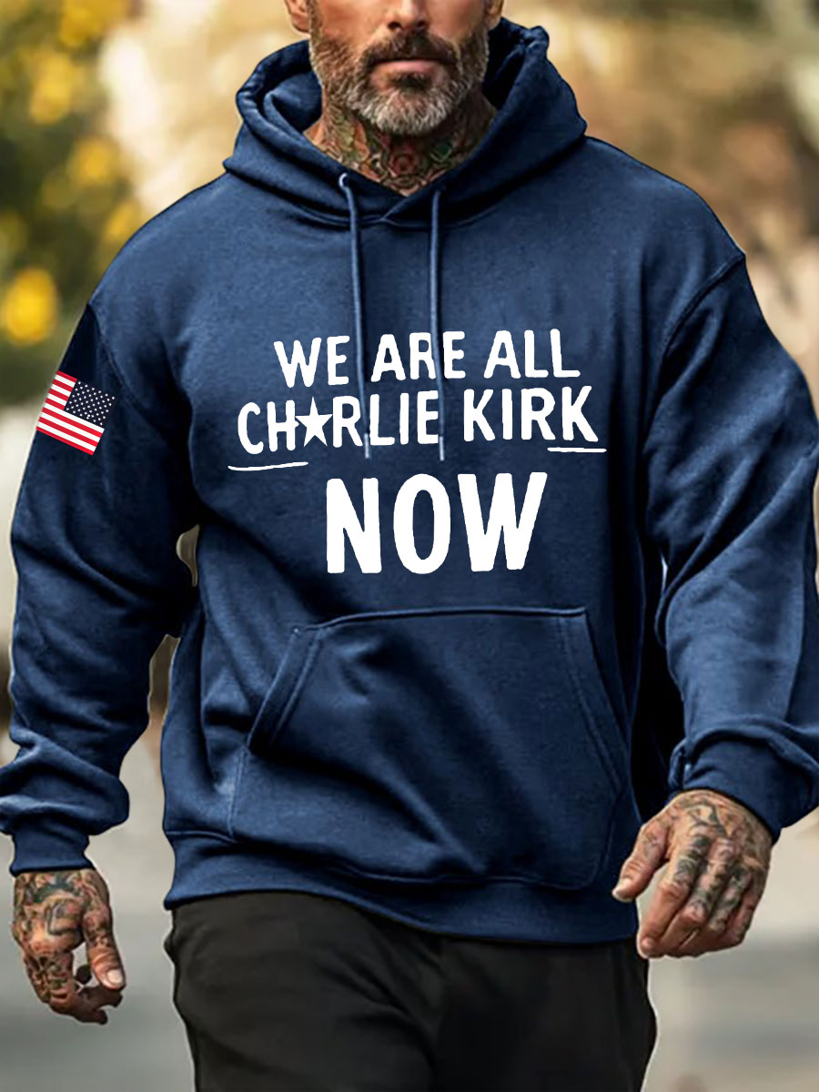 Men's A True Patriot Printed Casual Hoodie-America250