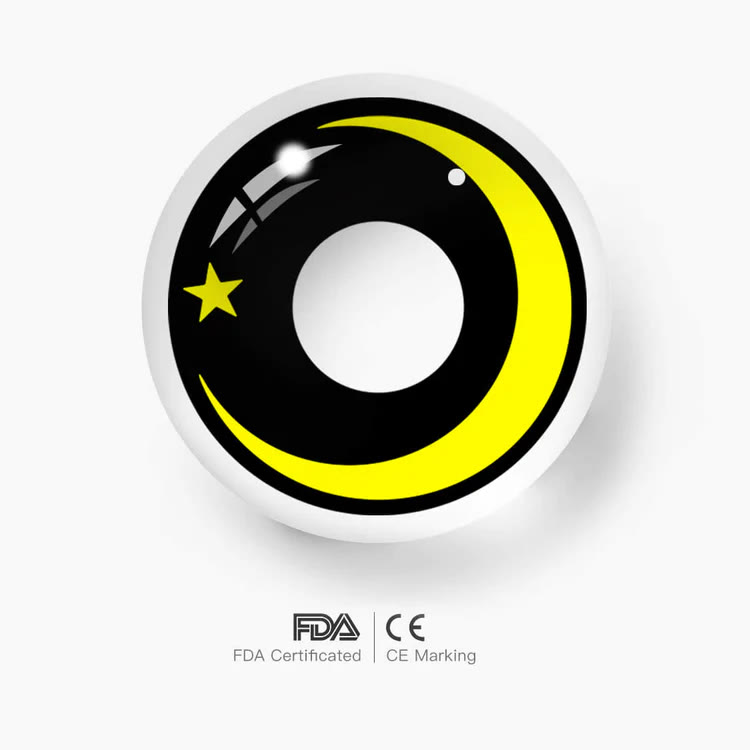 Uniieye Moon Star Yellow Cosplay Colored Contact Lenses-UNIIEYE