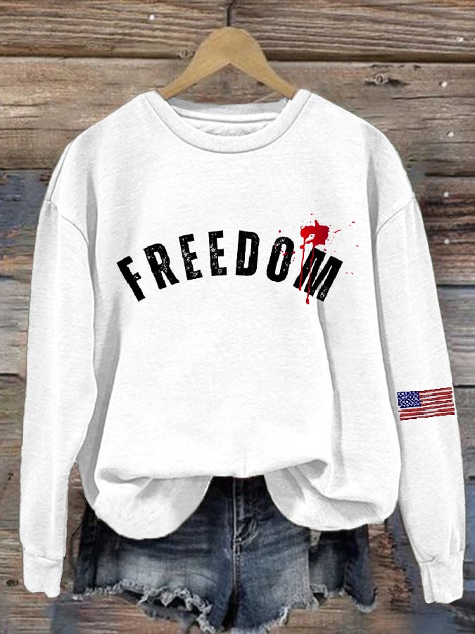 Women's Hot Casual Printed Sweatshirt-America250