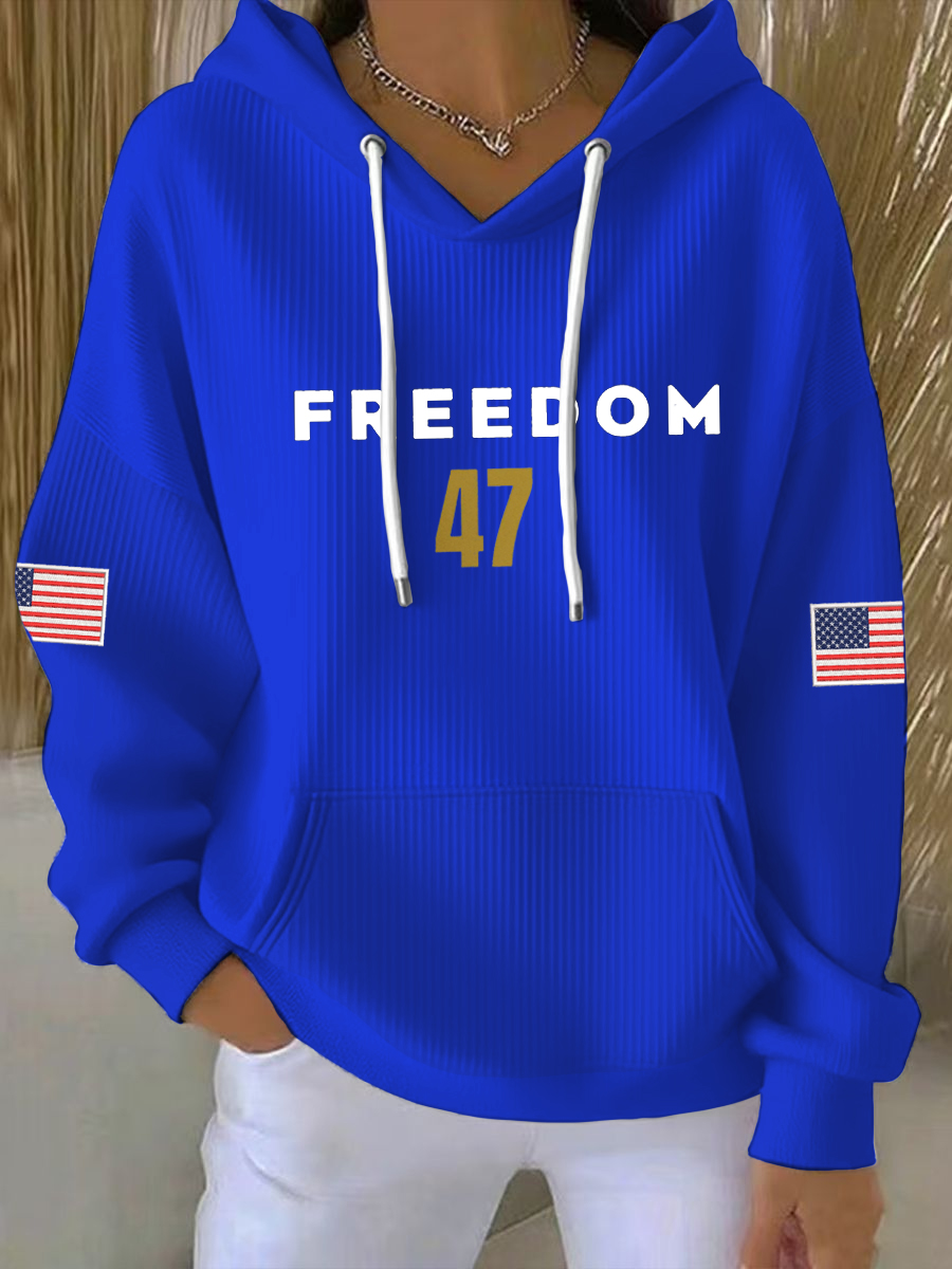 Women's Freedom 47 Flag Hoodie-America250
