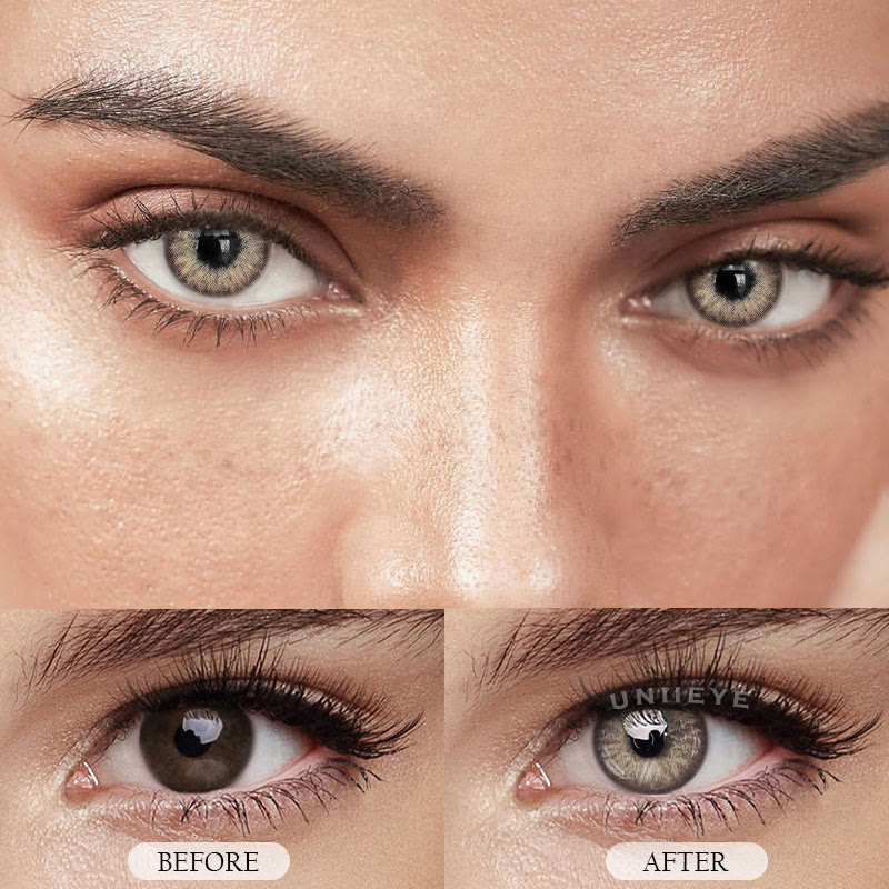 Uniieye Rime Brown Prescription Colored Contact Lenses