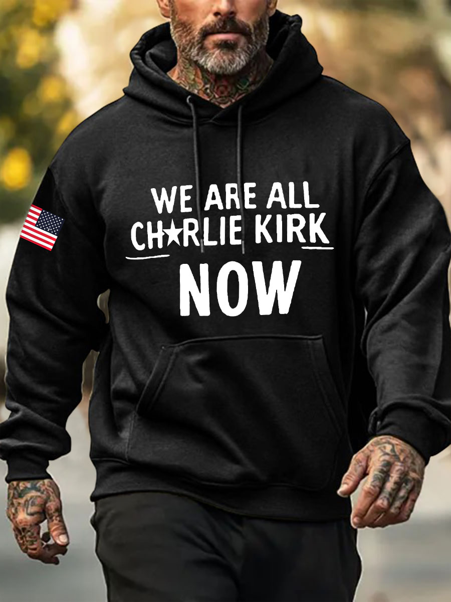 Men's A True Patriot Printed Casual Hoodie-America250