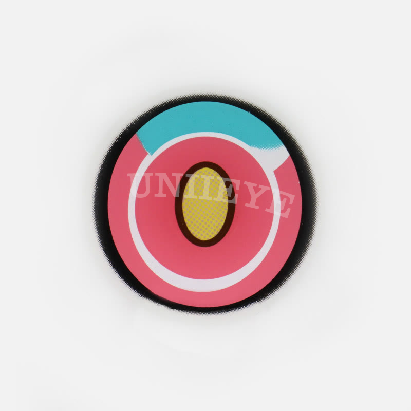 Uniieye Blind Titan Pink Cosplay Colored Contact Lenses-UNIIEYE