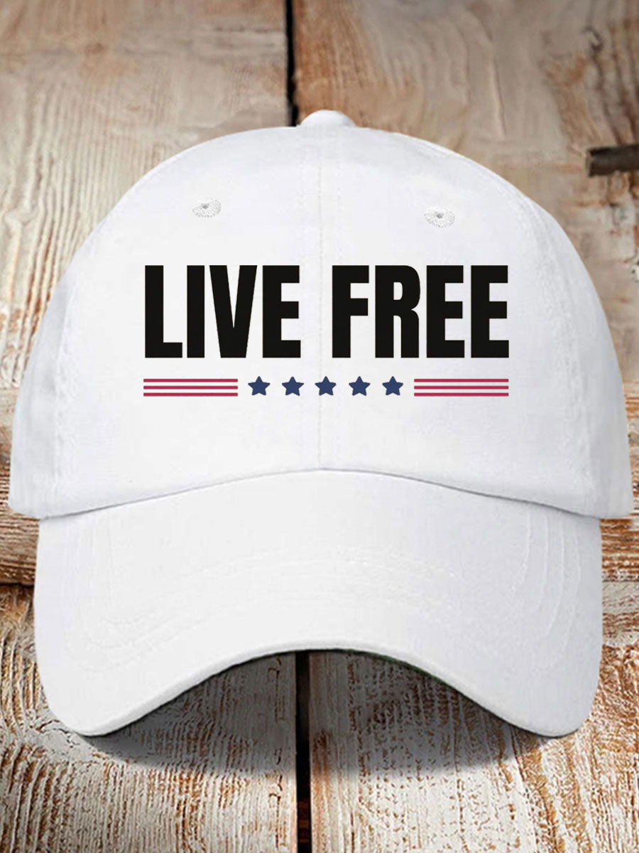 Unisex Live Free Print Hat-America250